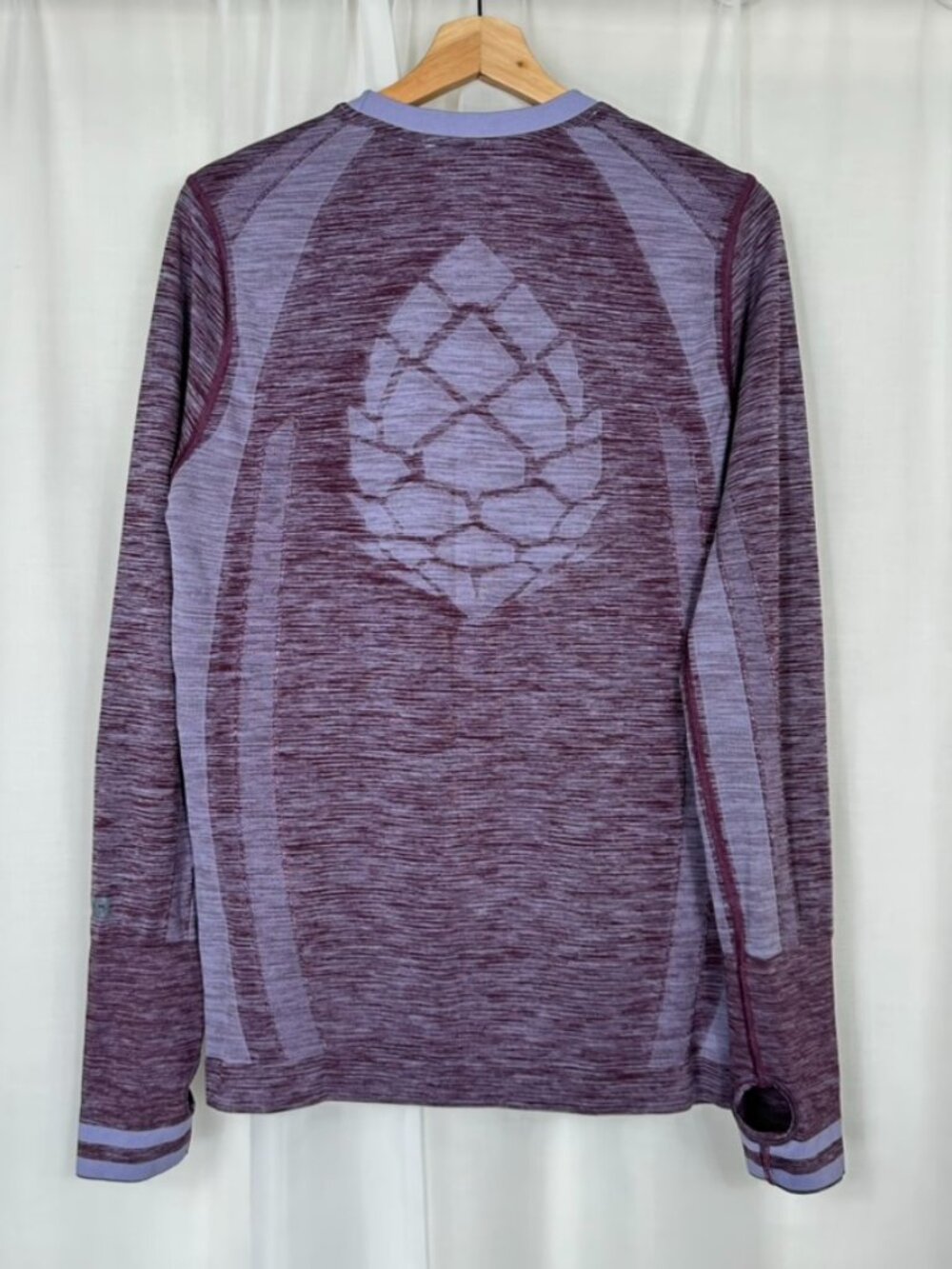 Stio Womens Basis Seamless Tech Crew Long Sleeve Top Purple Large Activewear - Picture 2 of 13